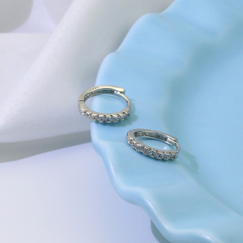 100% 925 Sterling Silver Hypoallergenic Earrings Zircon Stud Earring for Women 2020 Fashion Jewelry Brincos Joyas De Plata 925